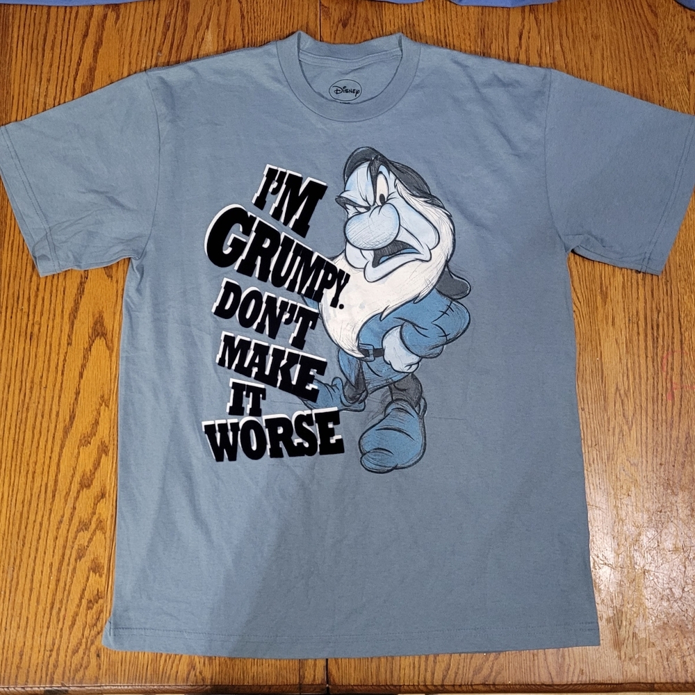 Disney Seven Dwarfs Grumpy Graphic T-Shirt Sz Large
